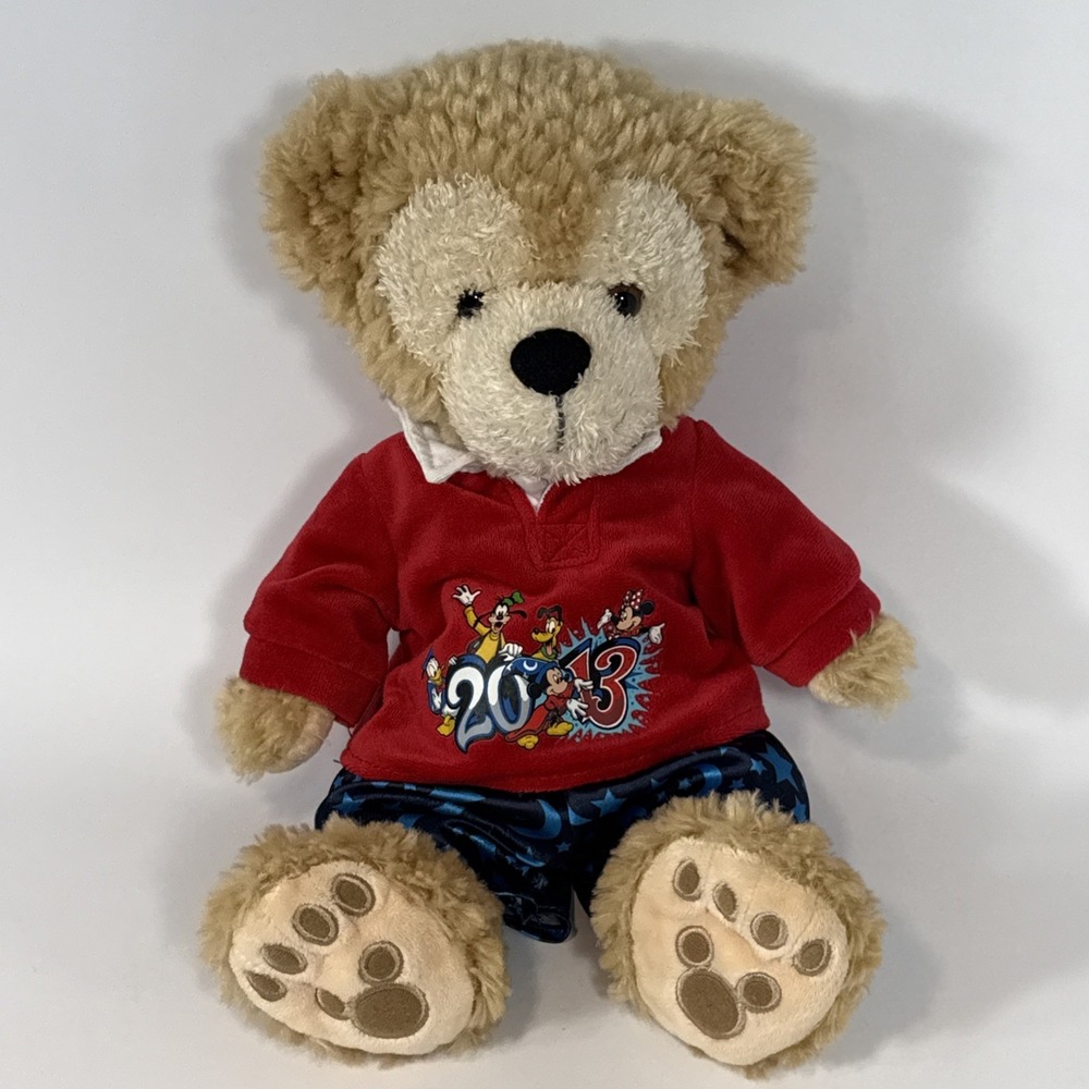 Disney Parks Duffy Bear 2013 Plush The Bear Hidden Mickey Stuffed Animal‎ 12"